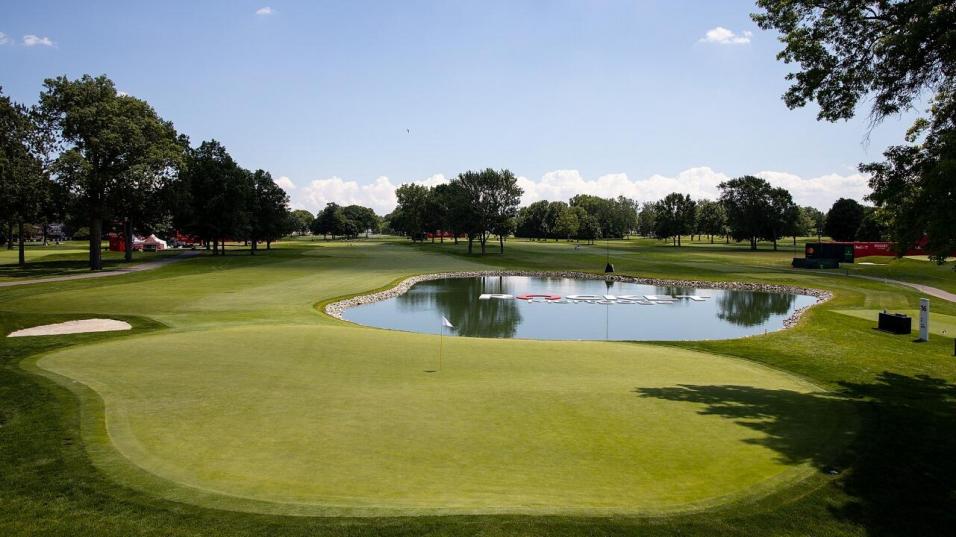 The 14th hole at this week's course in Detroit